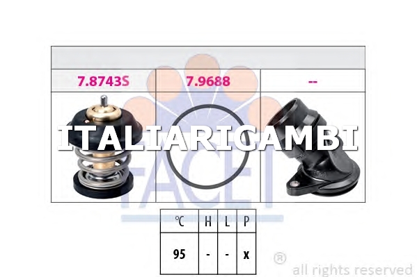1 VALVOLA TERMOSTATICA  FACET 