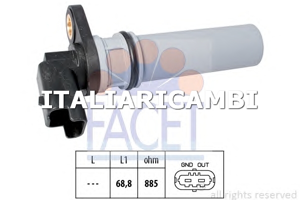 1 SENSORE GIRI MOTORE  FACET FIAT, ALFA ROMEO, OPEL