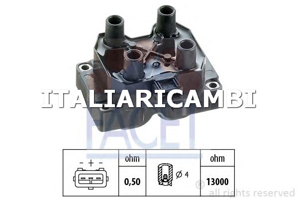 1 BOBINA D'ACCENSIONE FACET 9.6068