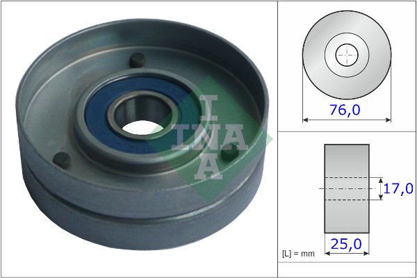 1 RULLO TENDITORE CINGHIA POLY-V  INA VW, VOLVO, SKODA, AUDI