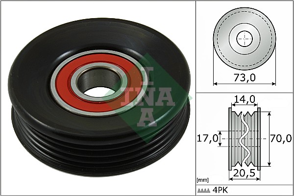 1 RULLO TENDITORE CINGHIA POLY-V  INA SUBARU, HONDA