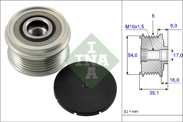 1 DISPOSITIVO RUOTA LIBERA ALTERNATORE  INA FORD, FIAT, SUZUKI, OPEL