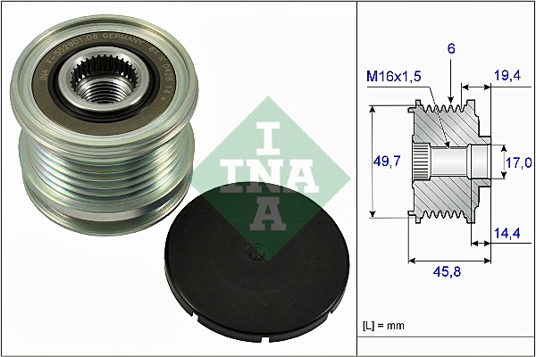 1 DISPOSITIVO RUOTA LIBERA ALTERNATORE  INA MERCEDES-BENZ