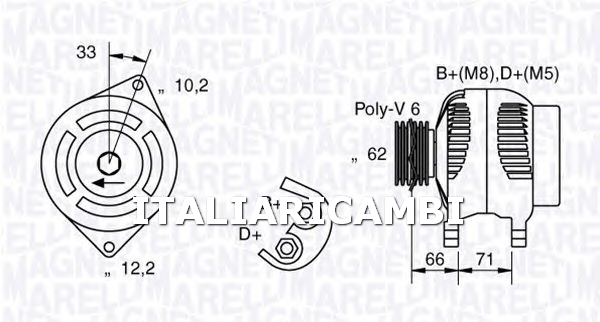 1 ALTERNATORE MAGNETI MARELLI FIAT