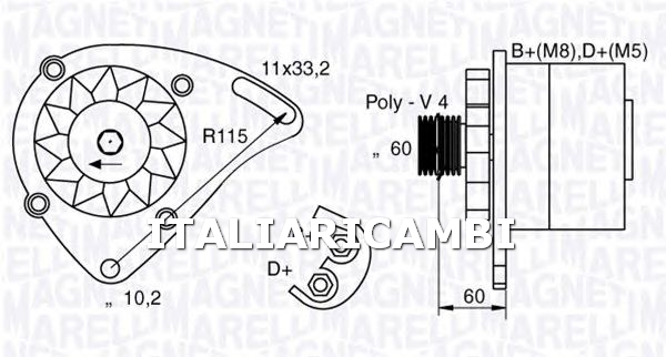 1 ALTERNATORE MAGNETI MARELLI FIAT