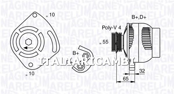 1 ALTERNATORE MAGNETI MARELLI FIAT
