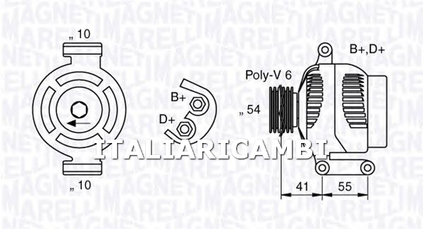 1 ALTERNATORE MAGNETI MARELLI LANCIA