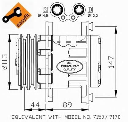 1 COMPRESSORE CLIMATIZZATORE NRF 32207