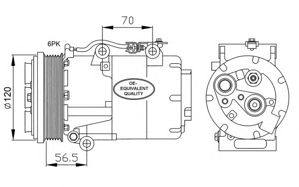 1 COMPRESSORE CLIMATIZZATORE NRF 32250