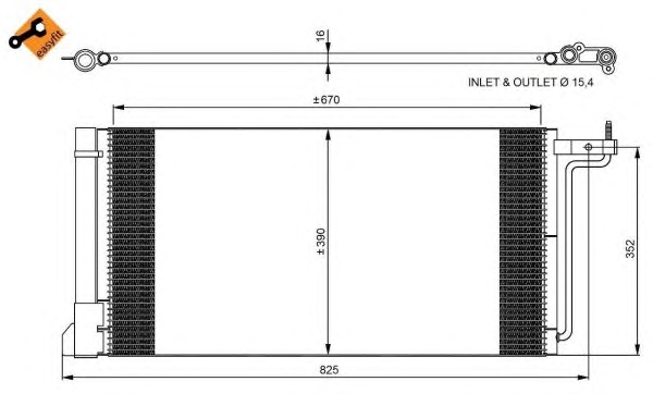1 CONDENSATORE CLIMATIZZATORE NRF 350051