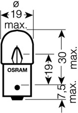 1 LAMPADINA LUCE POSIZIONE POSTERIORE  OSRAM 