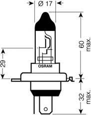 1 LAMPADINA FARO PRINCIPALE  OSRAM 