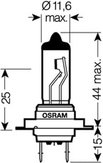 1 LAMPADINA FARO  OSRAM 
