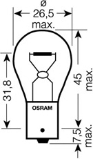 1 LAMPADINA INDICATORE DIREZIONE  POSTERIORE OSRAM 