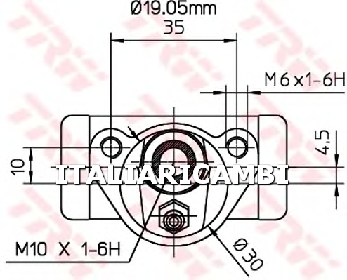 1 CILINDRETTO FRENO  POSTERIORE  TRW FIAT, LANCIA, INNOCENTI, AUTOBIANCHI