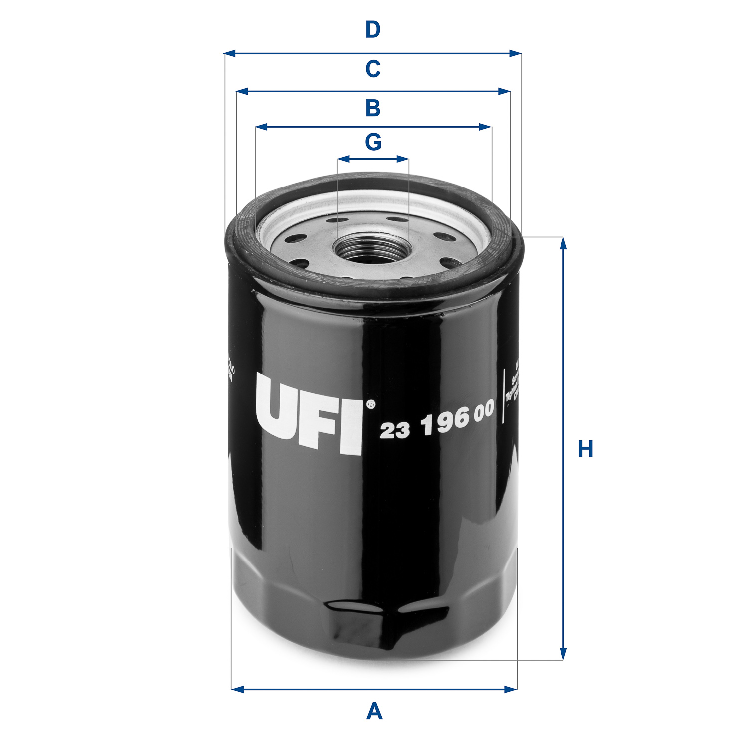 1 FILTRO OLIO UFI AUTOBIANCHI, CITROEN, FIAT, INNOCENTI, LANCIA, PEUGEOT