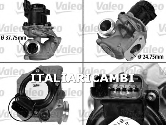 1 VALVOLA EGR  VALEO FORD, CITROËN, TOYOTA, PEUGEOT